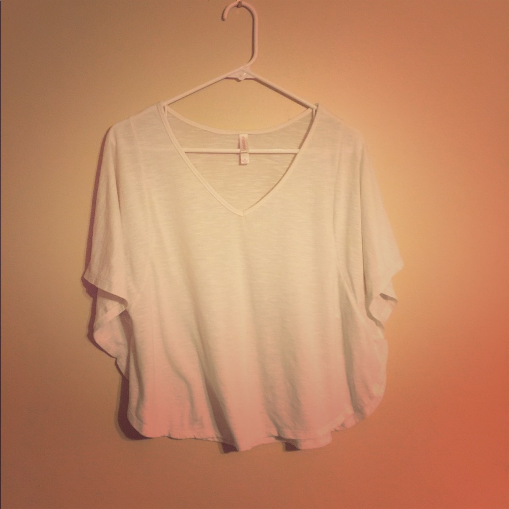 Short Sleeve Poncho Cotton Top